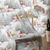 Jul Bondgård Ren Skogar Skira Gardiner För Barn Sovrum Vardagsrum Voile Gardiner Jul Kök Tyllgardin
