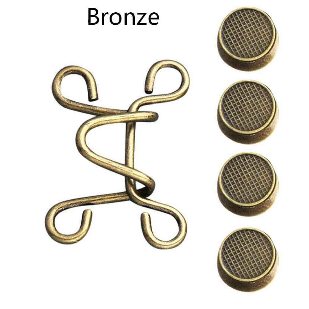 

1Set 27/32mm Metal Nail-free Waist Buckle Waist Closing Buckle Extender Adjustable Snap Button Pant Clothing Sewing Hooks Craft 27mm бронзовий