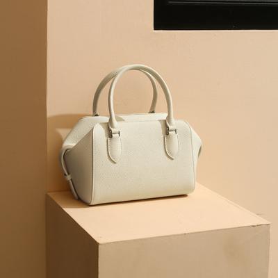 Genuine Leather Women's Bag Large-capacity Zipper Bag Crossbody Bag Fashionable Boston Bag