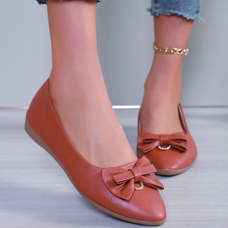 

Fashion 2024 Brand Ladies Shoes Shallow Women s Flats Fashion Butterfly-knot Daily Flats Women Hot Sale Plus Size Solid Flat Low Heels 35