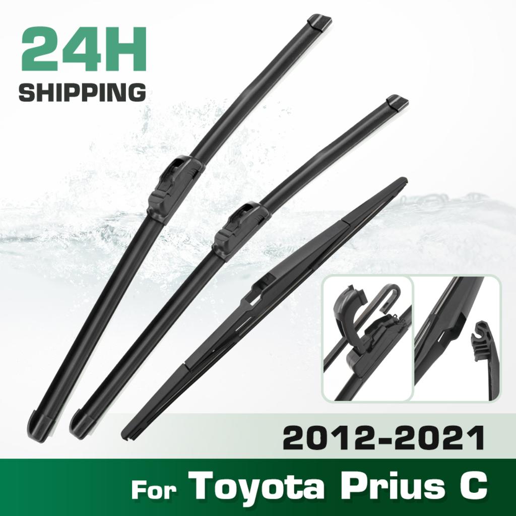 For Toyota Prius C 2012-2021 2013 2014 2015 2016 Wiper Front&Rear Wiper Blades Windshield Windscreen Window Brushes 26"+16"+8