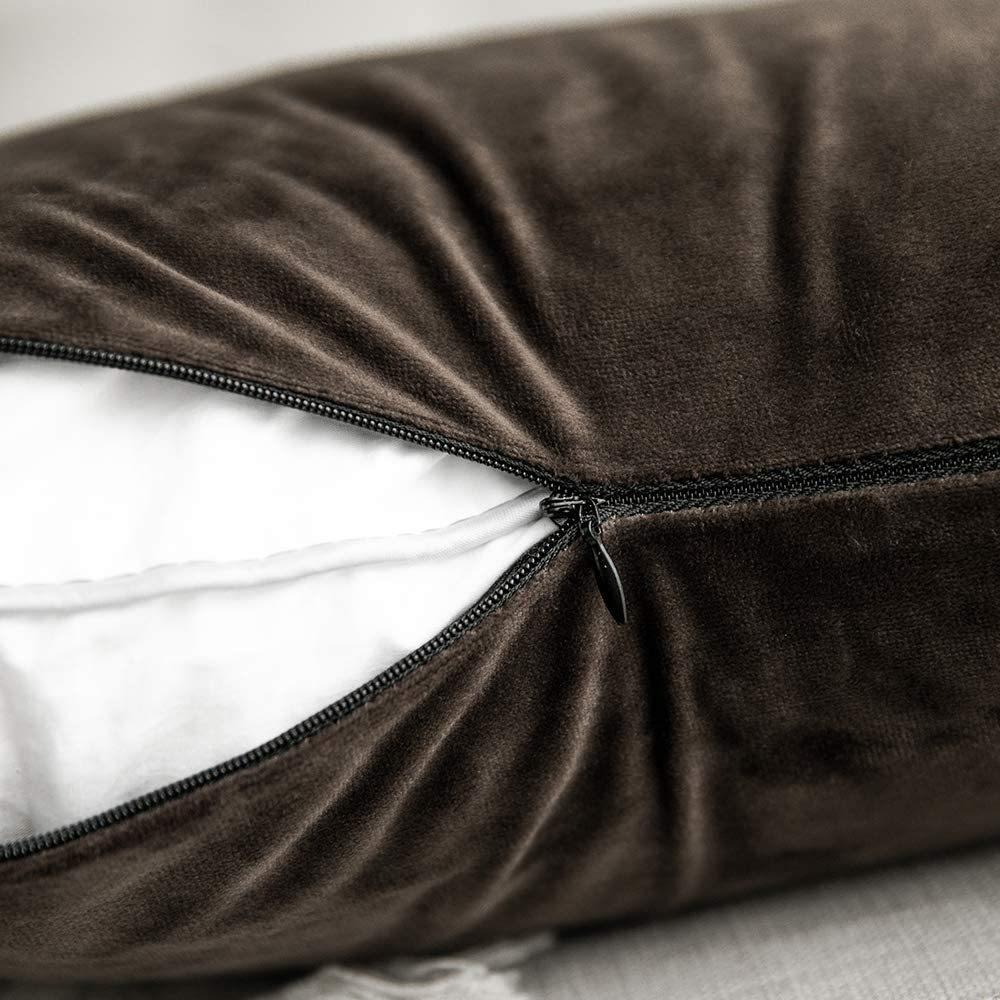 Sametový povlak na polštář v severském stylu, domácí polštář, odnímatelný, pratelný, jednobarevný, holandský samet, medový samet, polštář v retro stylu