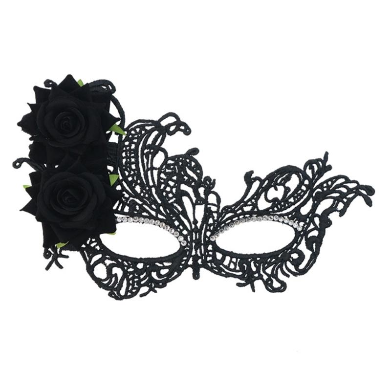 Damen Maskerade Maske mit Strasssteinen Ball Abschlussball Maske Venezianische Party Maske Halbgesichtsspitzenmaske Augenmaske Karnevalsmaske