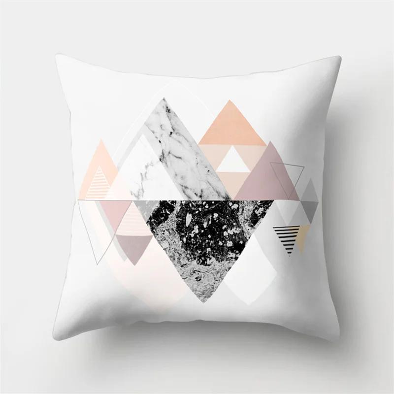45x45cm Rainbow Geometric Sunset Pillow Cover Abstract Patchwork Stripe Cushion  Sofa Office   Home Decor