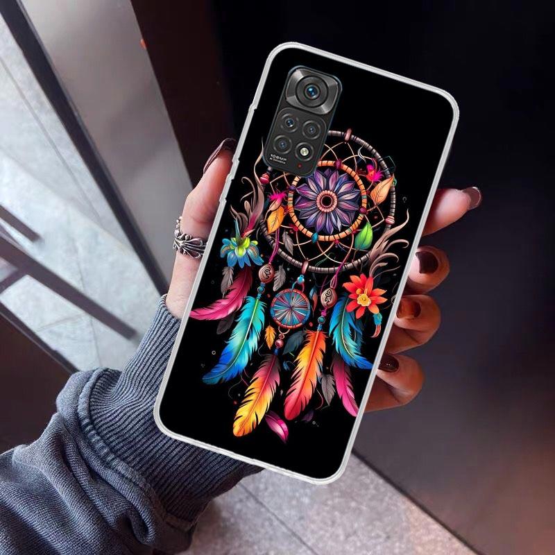 Retro Feather Dreamcatcher Phone Case For Xiaomi Redmi Note 10 11 12 13 14 15 Pro Plus 11S 12S 14S 11T 11E 10S Soft TPU Back Cov