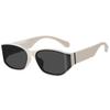 Elliptical Curved Sunglasses Women'S Premium Nylon Uv400 Uv Protection Sunglasses