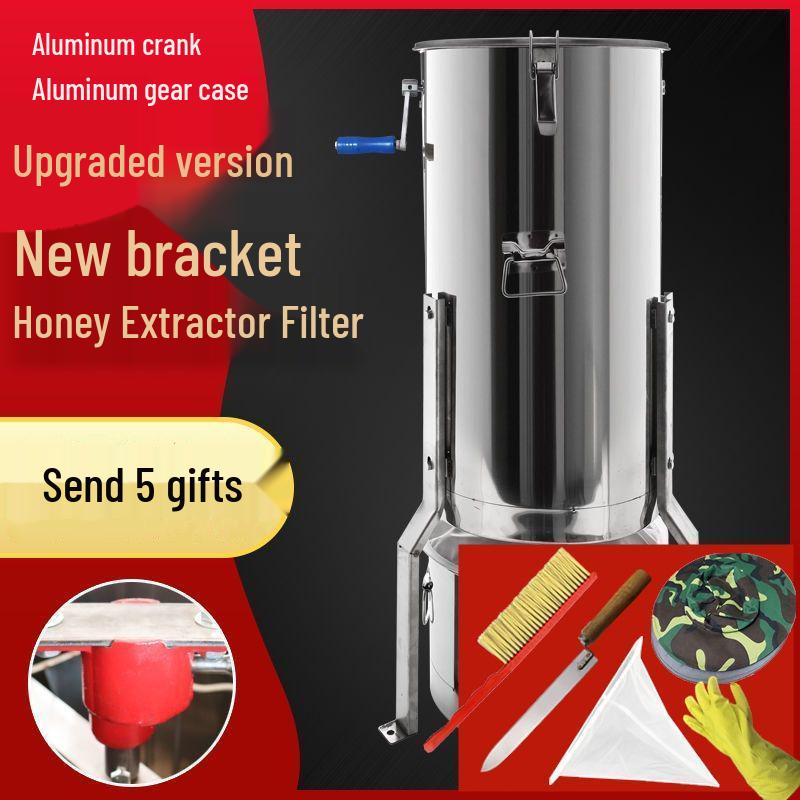 Thickened Stainless Steel Honey Extractor & Spinner Set for Beekeeping