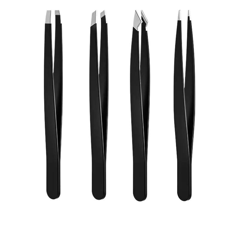 4Piece Set Professional Tweezers Set Perfect For Eyebrow Hair Removal Splinter Very Effortless and Relaxed To Remove