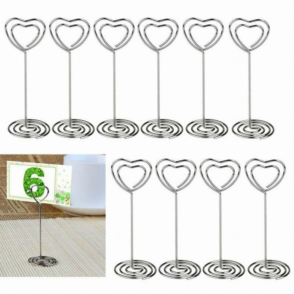 Card Holders Desktop Clip 8.5cm Heart Pattern Heart-shaped