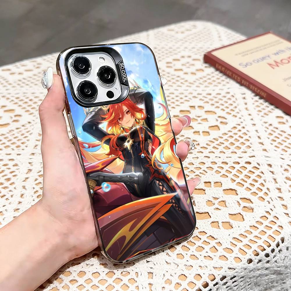 COOL Marveka Genshin Impact   Phone Case For iPhone 17,16,15,14,13,12,11 Plus,Pro Max,XS,Colored Silver Phone Case