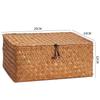 Woven Sea Vine & Bamboo Rectangle Snack Storage Basket