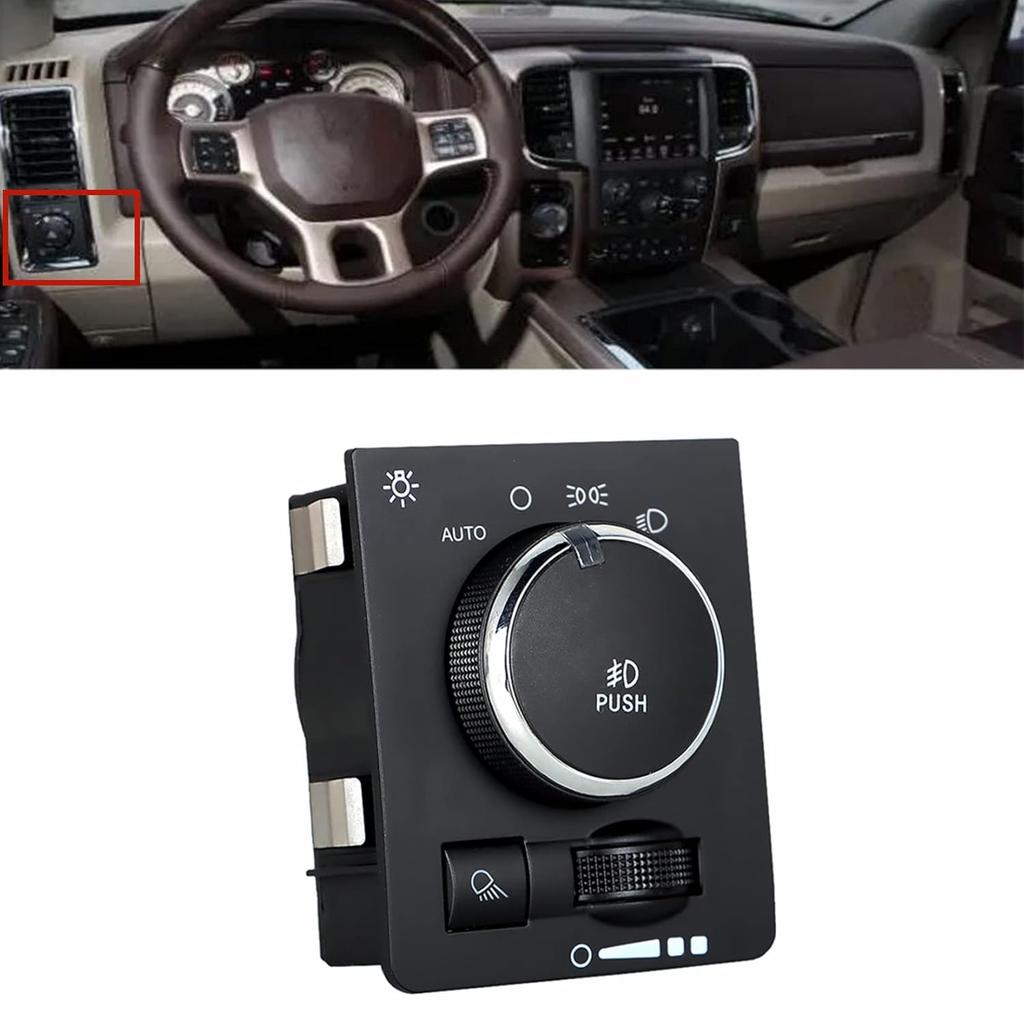 Headlight Switch Replacement for 2013 2014 2015 2016 2017 2018 2019 2020 2021 Ram 1500 2500 3500 4500 5500 68146507AA 68189154AA