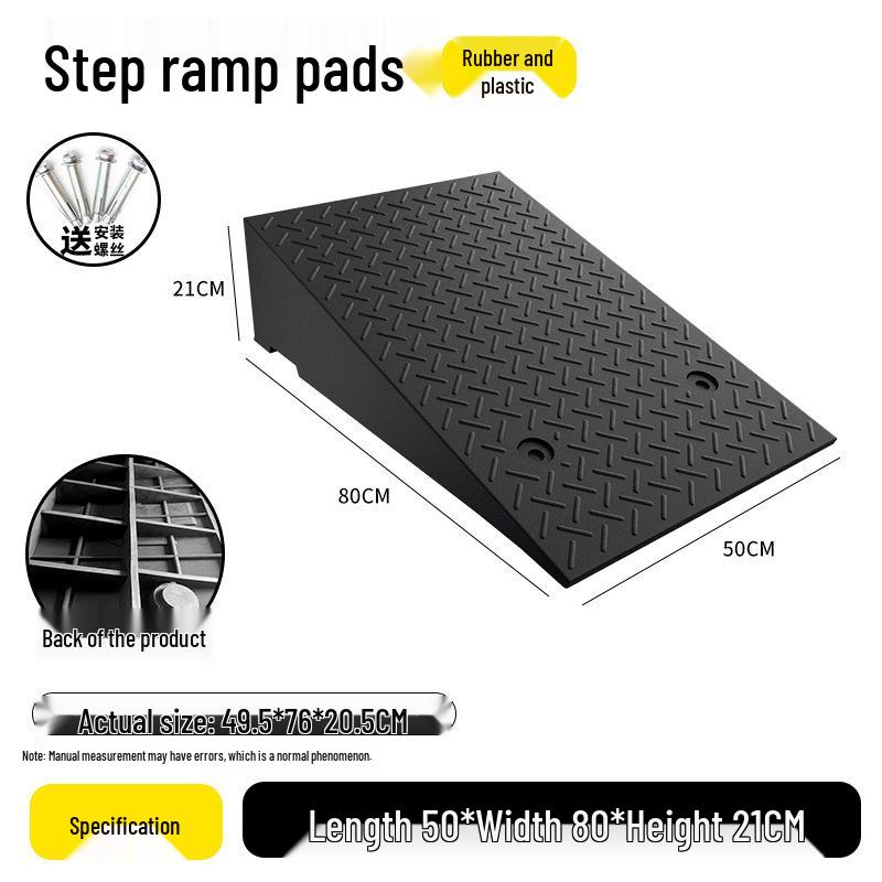 Rubber and Plastic Sloped Threshold Ramp Pad