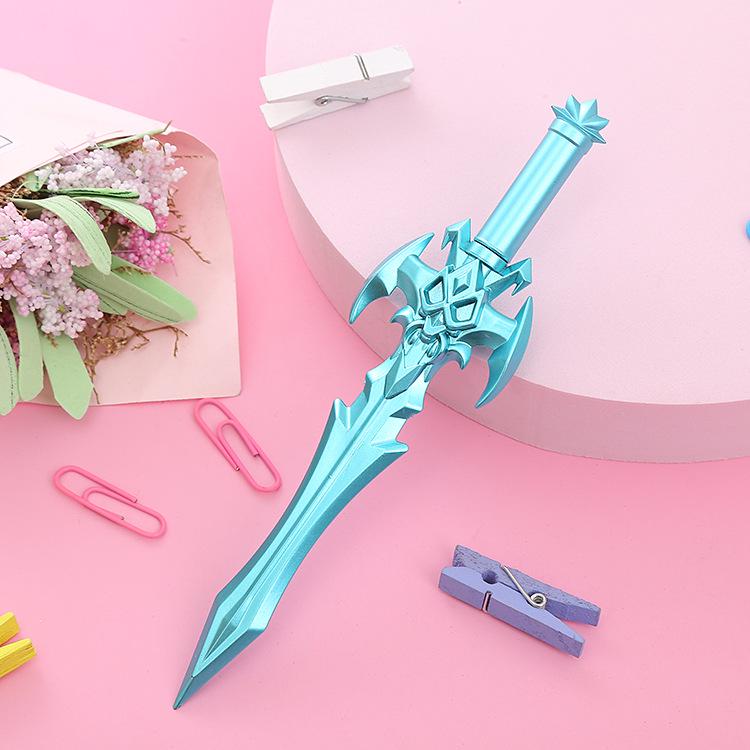 Anime Sword Pen - Creative Stationery Gel Pen in Cute Weapon Shape for Students and Office Use