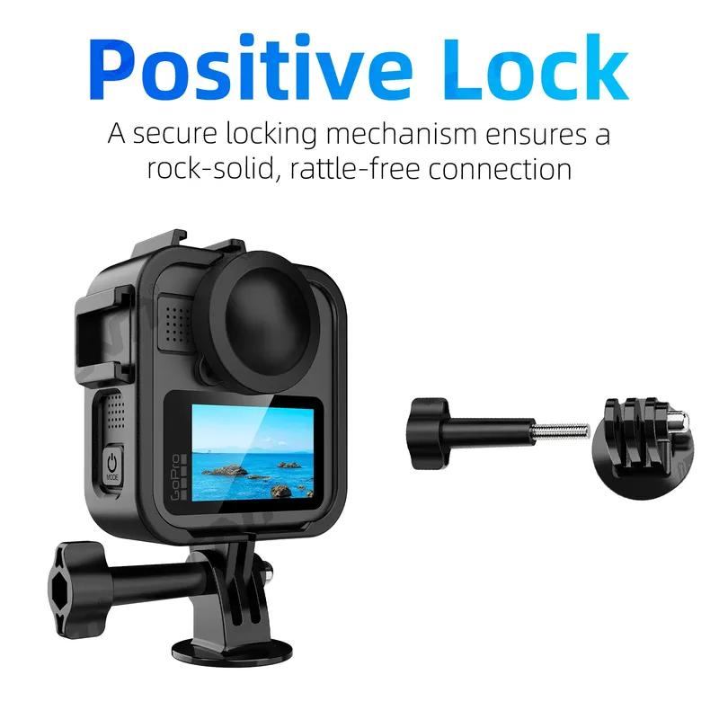 Frame Cage for GoPro MAX 2, PC Metal Protective Frame Housing Case with Silicone Lens Cover for GoPro MAX2 Camera Accessories