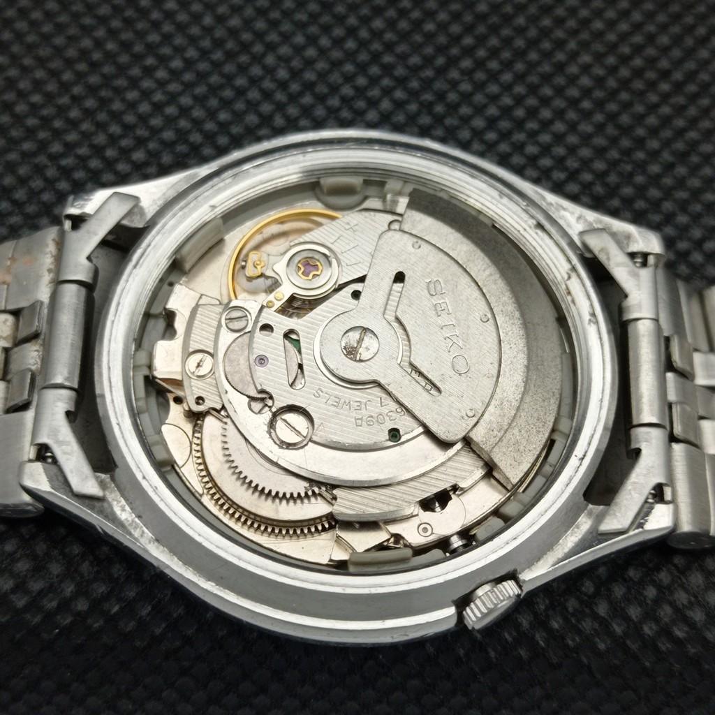 USED VINTAGE SEIKO 5 AUTOMATIC 6309A JAPAN MENS D/D BLACK WATCH 596-a312771-2 SKU596-a312771