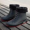 Rain Shoes Short Tube Waterproof Water Shoes Non-slip and Warm Men's Rain Boots Women's Kitchen Velvet Wear-resistant New Rubber Shoes Water Boots