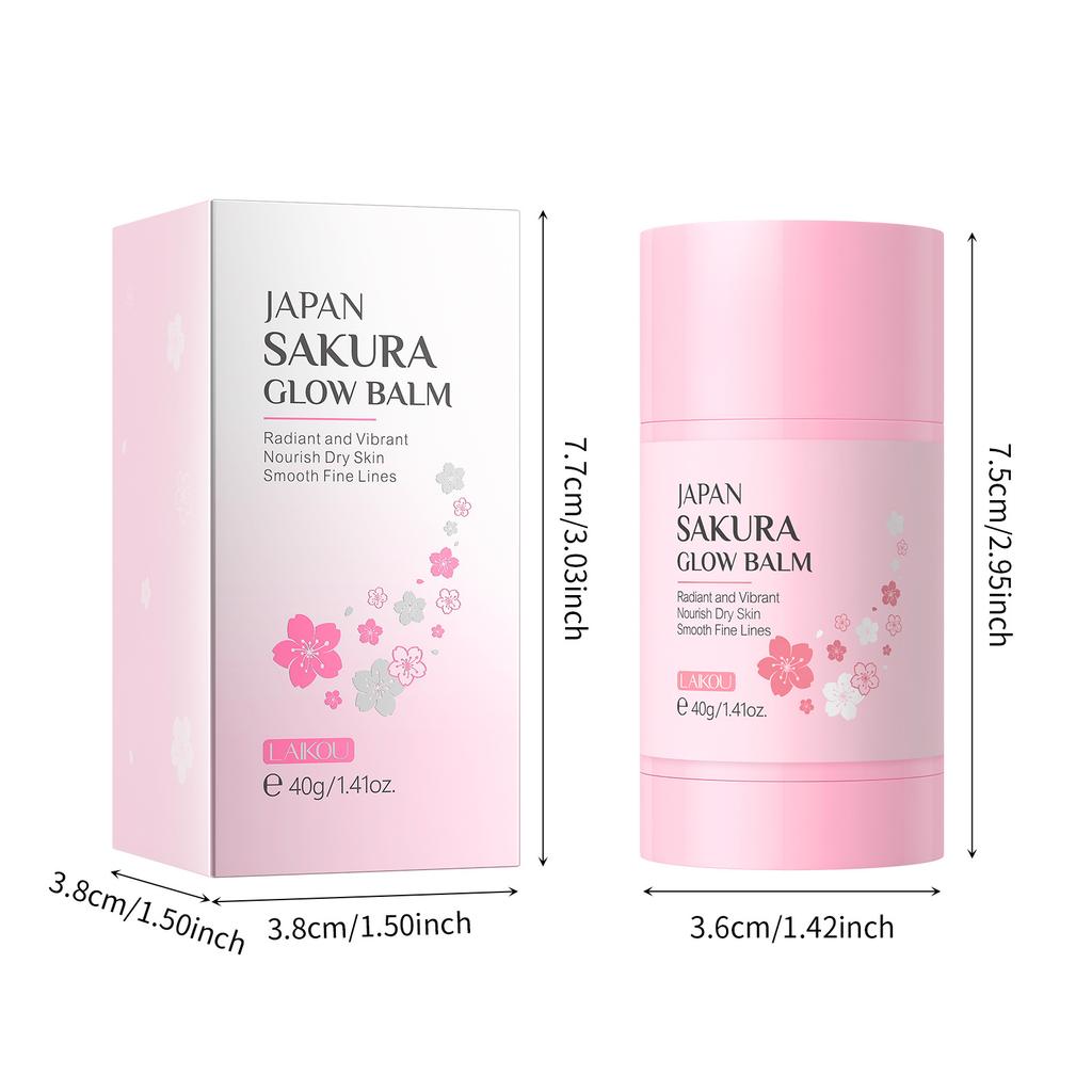 Sakura Solid Face Mask Stick Deep Cleaning Green Tea Facial Mask Reduces Blackhead Pores Oil Control Moisturizing Mud Mask 40g