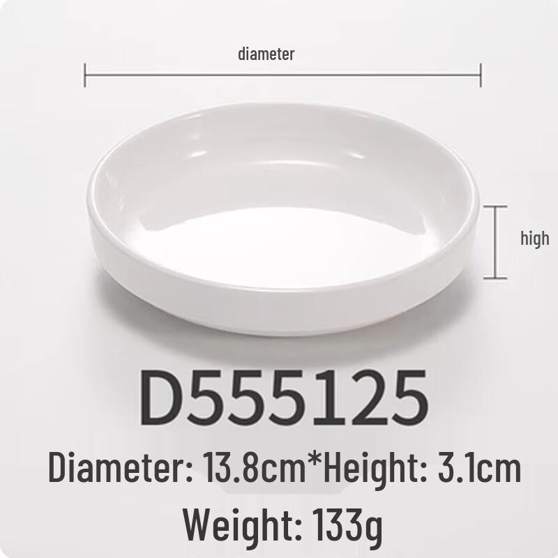 White Melamine Lace Edge Dinner & Snack Plate Set, 10 Pcs