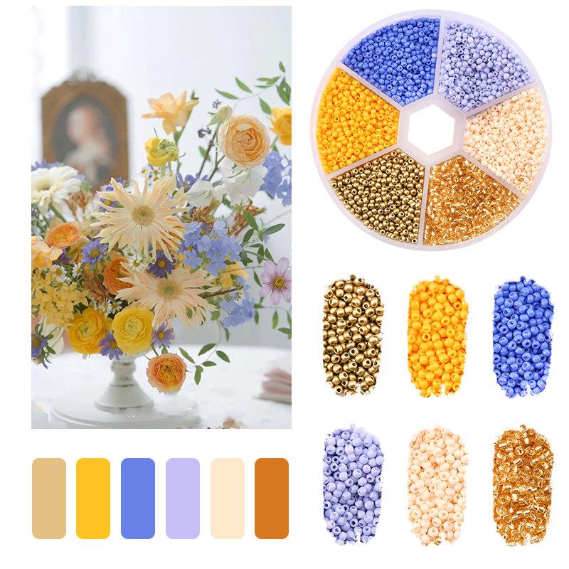 2mm Seed Beads Kit Small Beads For Needlework Craft Round Glass Jewelry Beads For Jewelry Making Bracelet Necklace Handmade DIY