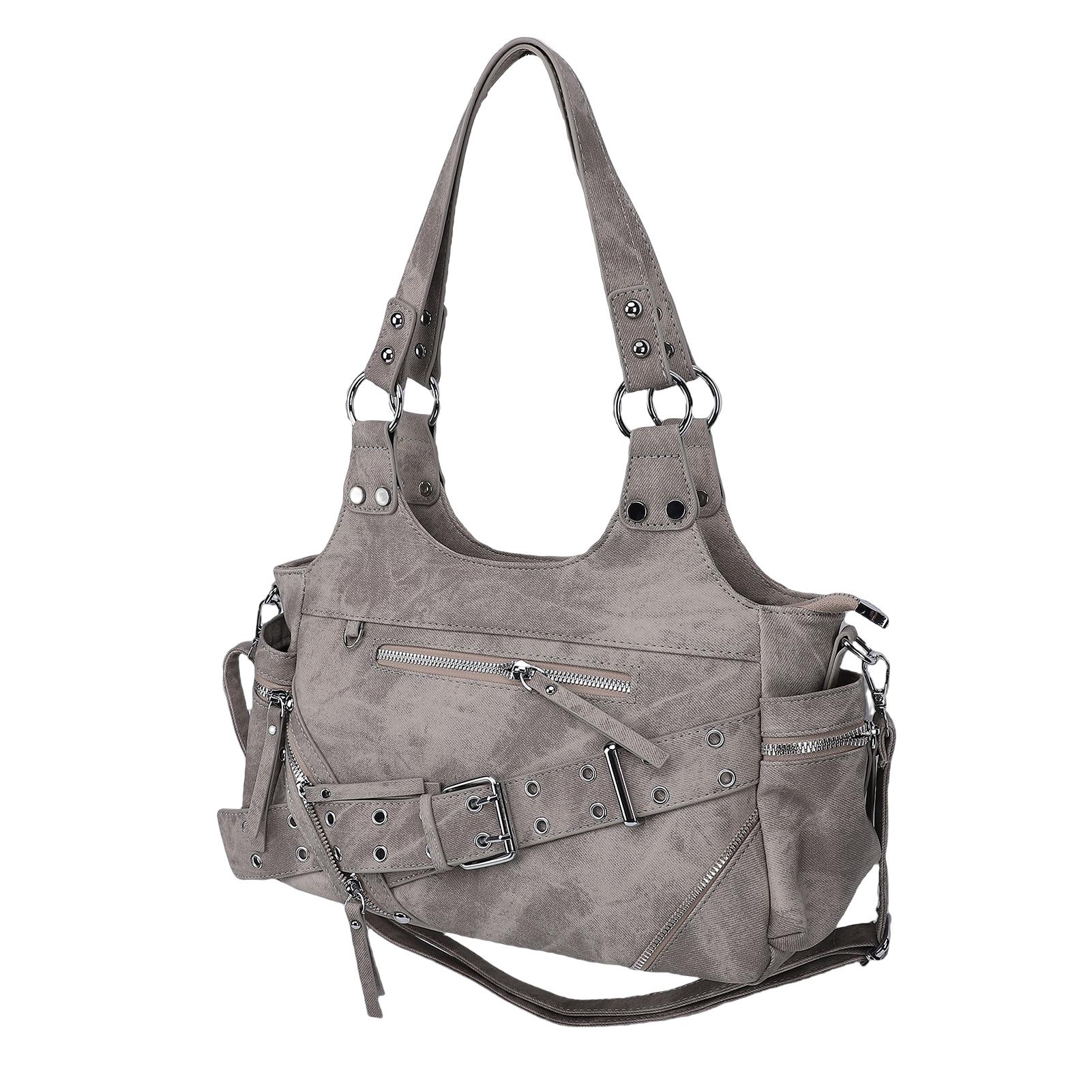 Handbag Stylish Large Capacity PU Leather Shoulder Bag with Shoulder Strap for Work Travel Daily Commuting