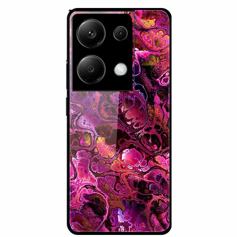 Redmi NOTE 13 PRO 4G Case with Tempered Glass & Aesthetic Color Painting