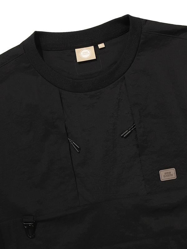 BBC EARTH Utility Woven Round T-Shirt_Black