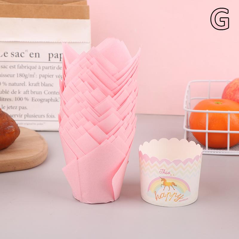 50 Stück Backförmchen im Zeitungsstil für Hochzeitsfeier Caissettes Tulpen-Muffin-Cupcake-Papierförmchen Ölfest Kuchenverpackung