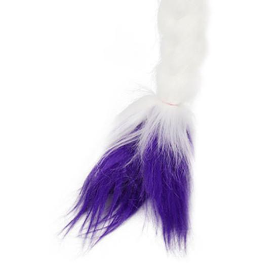 Cat Ear Hat with Braids Double-Layer Ears Decor Soft Plush Anime Cosplay Hat