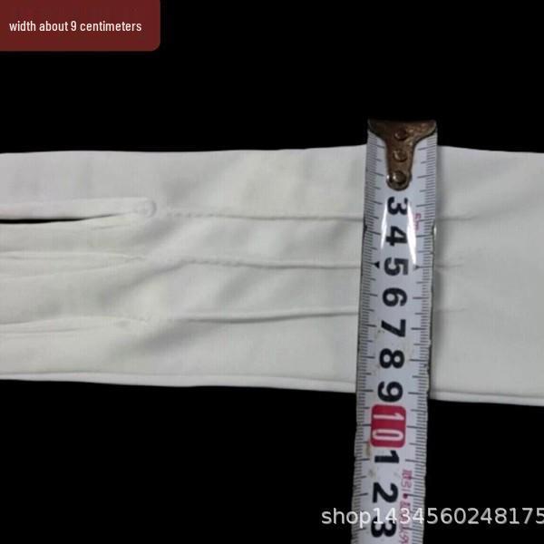 White Unisex Nylon Parade Gloves: Wear-Resistant Formal Work Protection