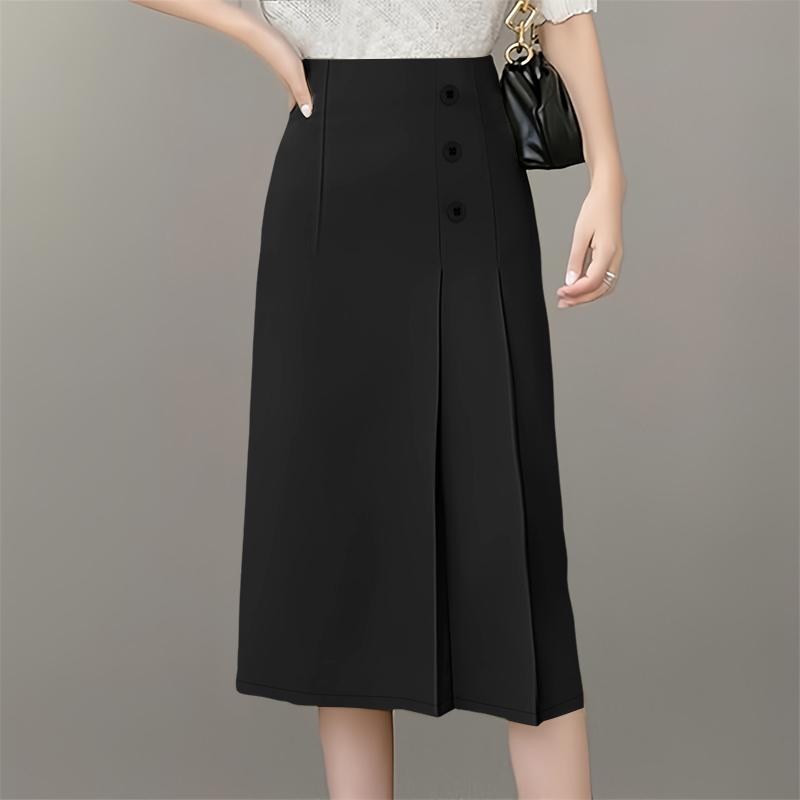 ZANZEA Women Elegant Casual Solid Color Midi Skirts