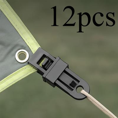 12-Pack Heavy-Duty Waterproof Tarp Clips - Multi-Purpose Alligator Mouth Clamps with Secure Grip, Durable PP Material for Pool Covers, Canopies