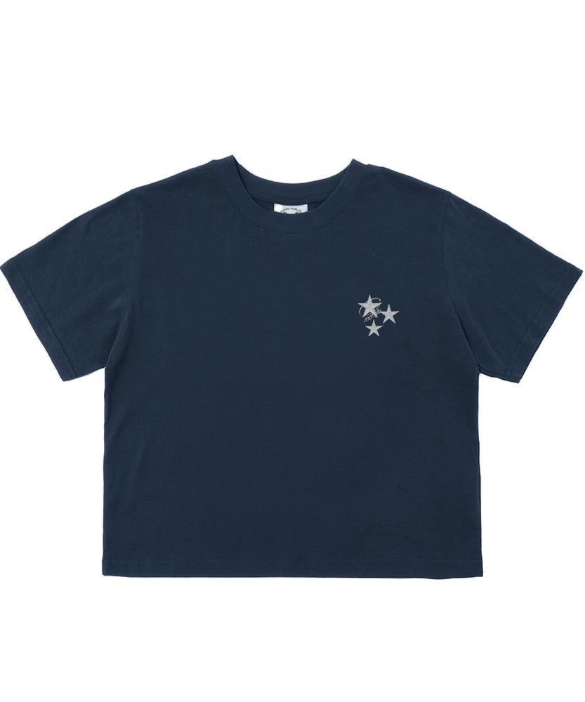 Match Glove Star Logo Crop Top (Navy) Navy/Free