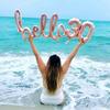 Rold Gold Silver Hello Foil Balloons Number Balloon Birthday 18 21 25 30 40 50 Years Old Aldult Birthday Party Decorations Kids