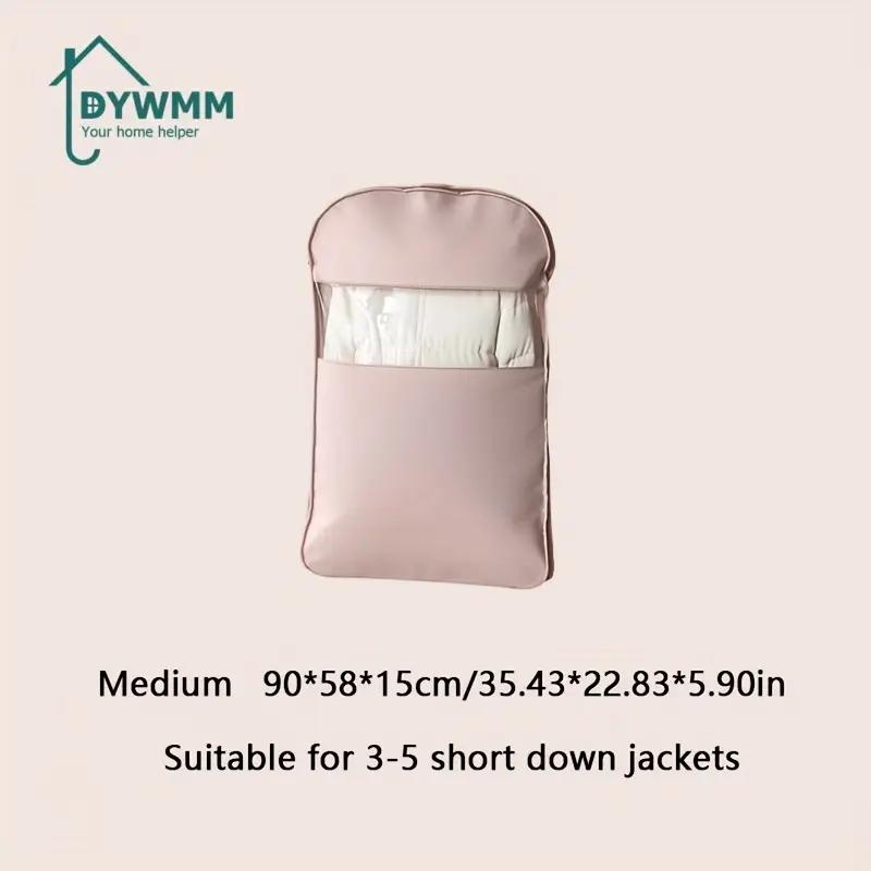 1pc Closet Hanging Organizer Vacuum Bag for Clothes Storage Bag with Hanger Space Saving Clear Seal Bags Wardrobe Compressed Bag