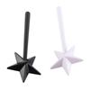 2 ks Solnička Pepřenka ve tvaru hůlky Plastová Roztomilý Dávkovač soli ve tvaru hvězdy Černá Bílá Kuchyňské potřeby