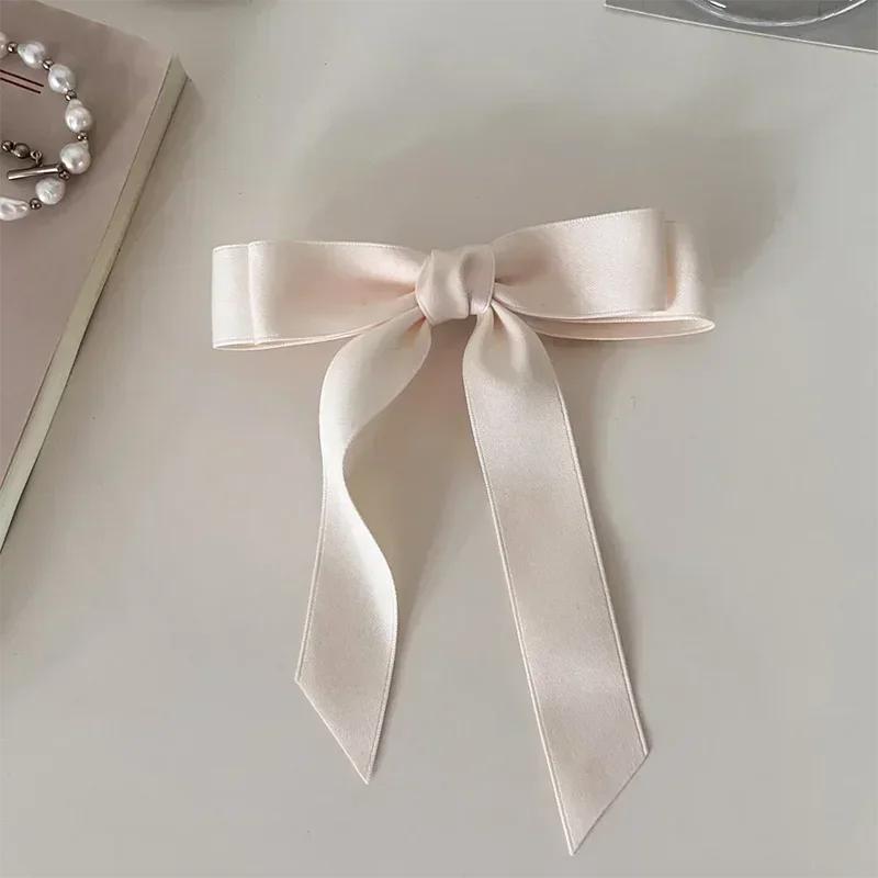 

Fashion Cute Fabric Hair Bow Hairpin Women Ribbon Hair Clips Headwear Black White Bow Top Clip Female Hair Jewelry Accessories белый