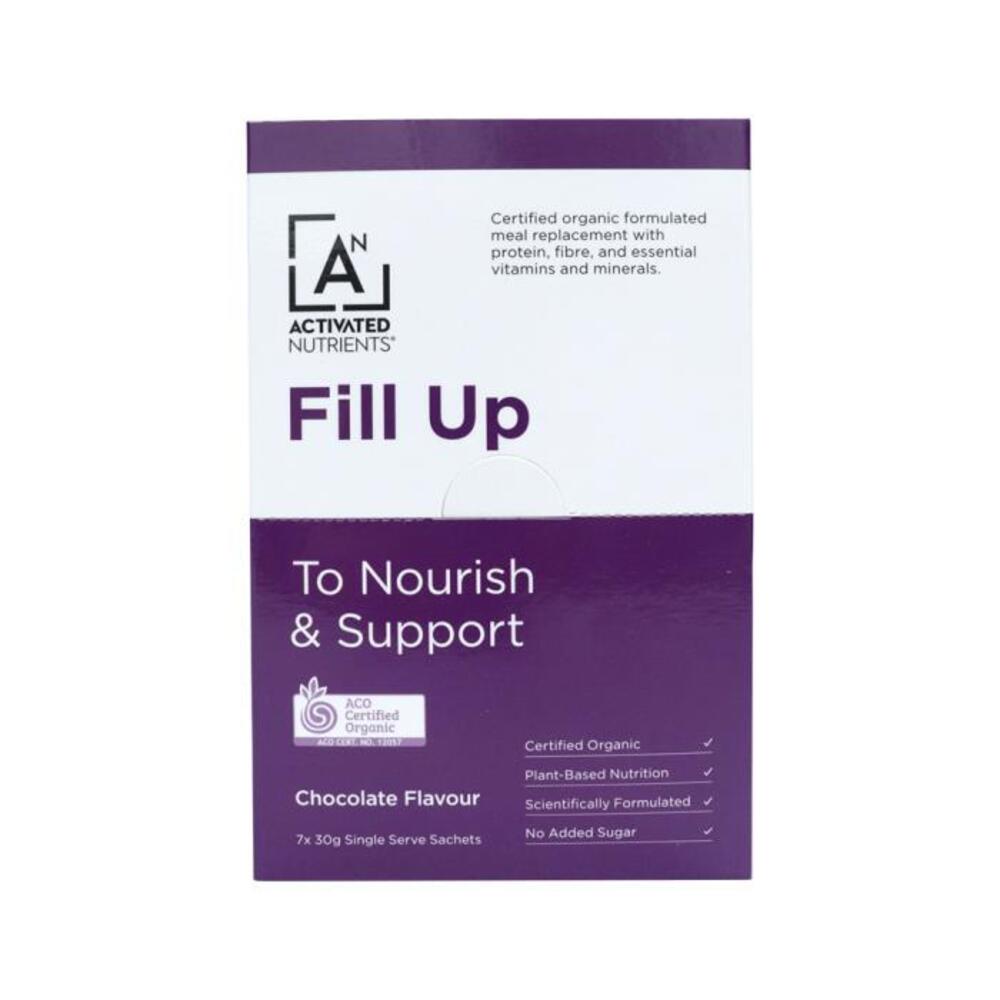 Activated Nutrients Organic Fill Up (To Support & Nourish) Chocolate Sachets 30g X 7 Pack