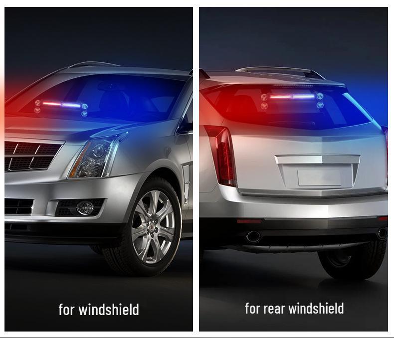 Car Strobe Warning Light with COB Shovel Light for Front/Rear Windshield