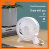 Silent Mini Cartoon USB Desk Fan - High Wind, Portable Gift for Students & Dorms
