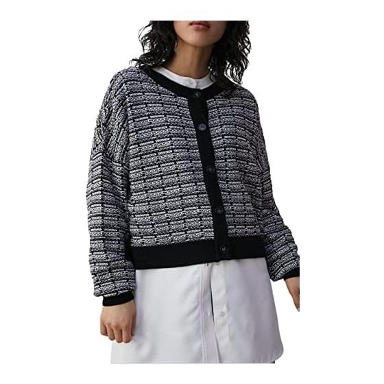 [AZUL by moussy] Knit 2WAY TWEED KNIT TOPS Women s 250GSB70-046B