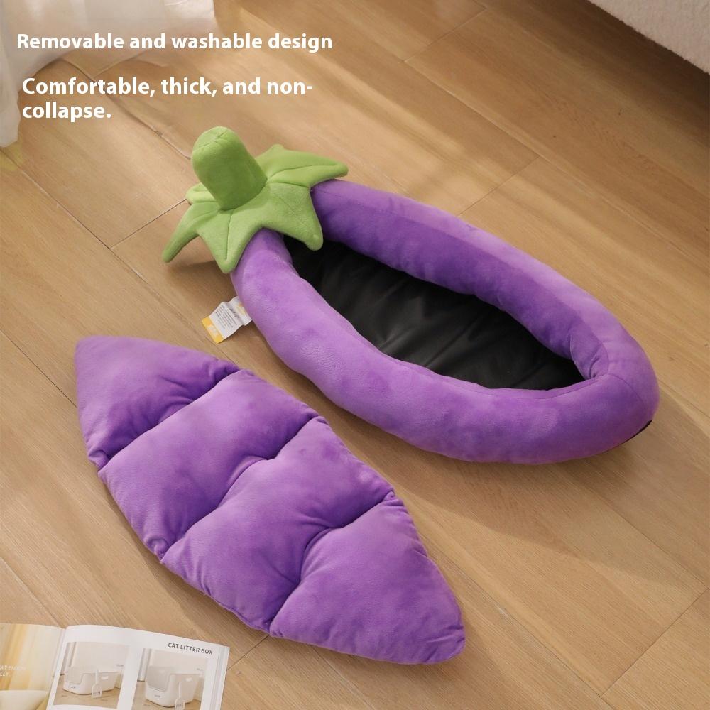 Cartoon Eggplant Kennel Pet Supplies Teddy Bigbear Pet Kennel Cat Small Dog Available Removable Cat Kennel