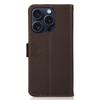 KHAZNEH For iPhone 16 Pro Max Wallet Case Genuine Cow Leather Phone Cover RFID Blocking