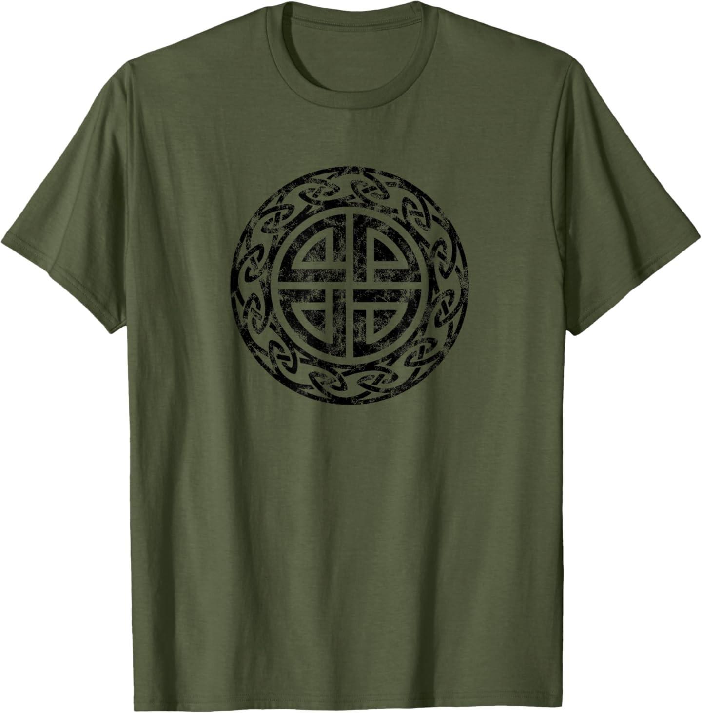 Vintage Protection Shield Knot Celtic Norse Viking T-Shirt T-Shirt S разноцветный
