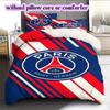 Football Red Blue Pattern Bedding Quilt Set Quilt Cover Pillowcase Home Decoration Birthday Gift (1 * duvet cover + 2 * pillowcase, without core)
