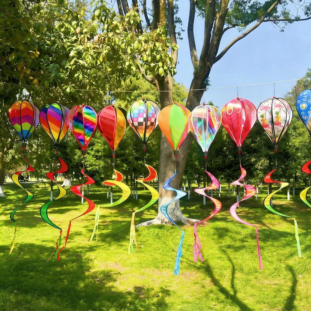PVC Hot Air Balloon Wind Spinner Multistyles Outdoor Windmill New Festival Celebration Balloon