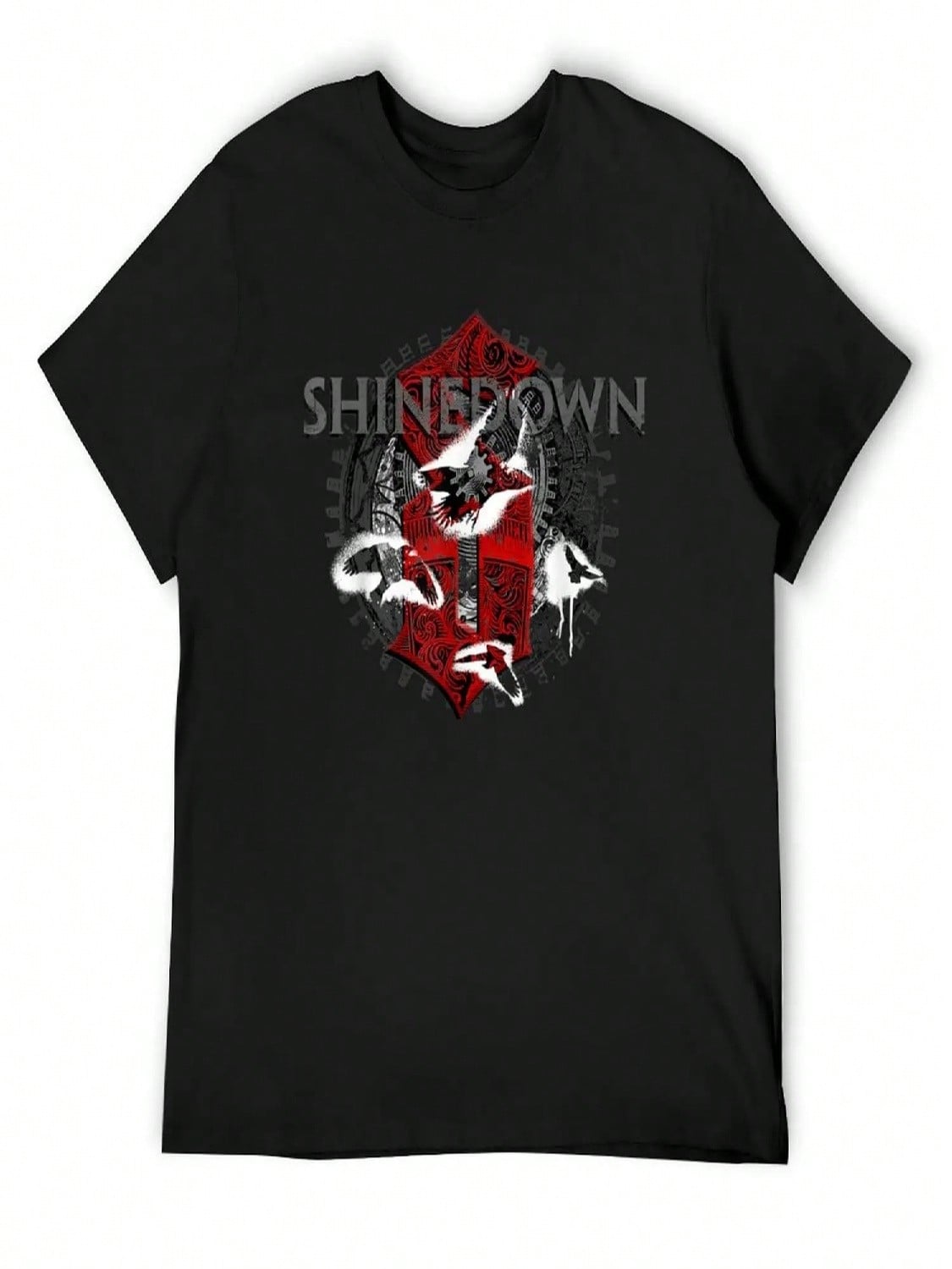 Shinedown Madness Clockwork T-Shirt Graphic T Shirts Quick-Drying Custom T Shirt Aesthetic Clothing Men s T Shirts S разноцветный