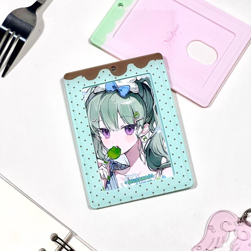 

Polka Dot Acrylic Photo Frame with Holder Retro Style Card Holder 3 Inch Kpop Photocard Protective Case Photo Card Sleeves New Only Frame
