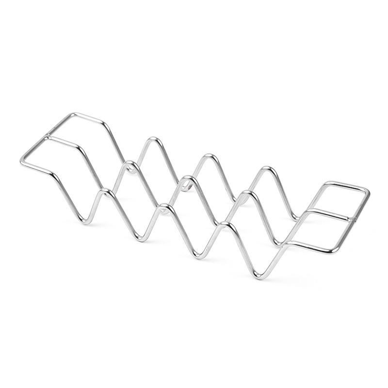 304 Stainless Steel Taco and Tortilla Holder with Sauce Cup