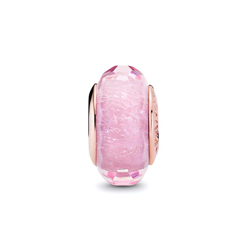 Pandora Pink Pecked Murano Glass Charm Glass Pendant for Women 781650